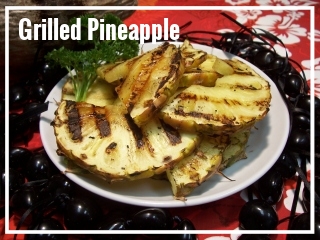 GRILLED PINEAPPLE What can be more tropical than pineapple? Fresh pineapple is sliced at our facility, cored, and grilled over lava rock. Medium Tray - approximately 10-15 guests, $35 Large Tray - approximately 20-30 guests, $65 