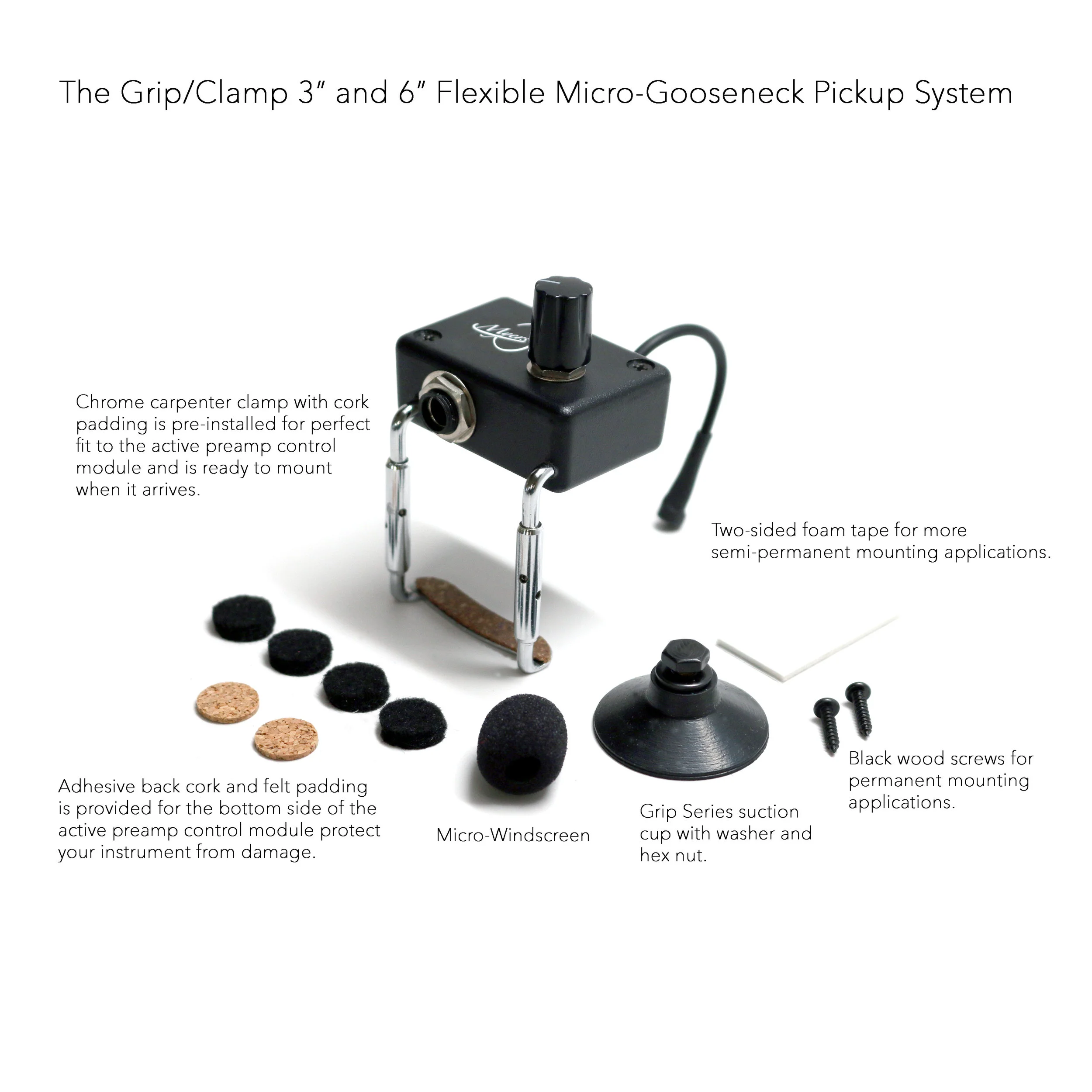 Myers Pickups —The Grip/Clamp Micro Gooseneck