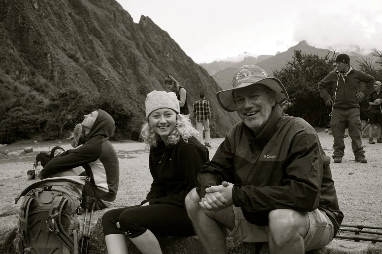 My dad & sister hiking the Inca Trail in Peru. 