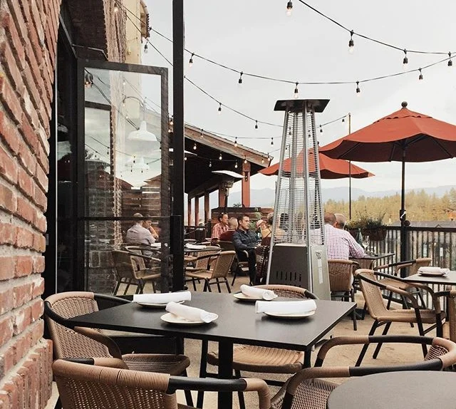 Truckee Tavern's Patio, overlooking Downtown Truckee 