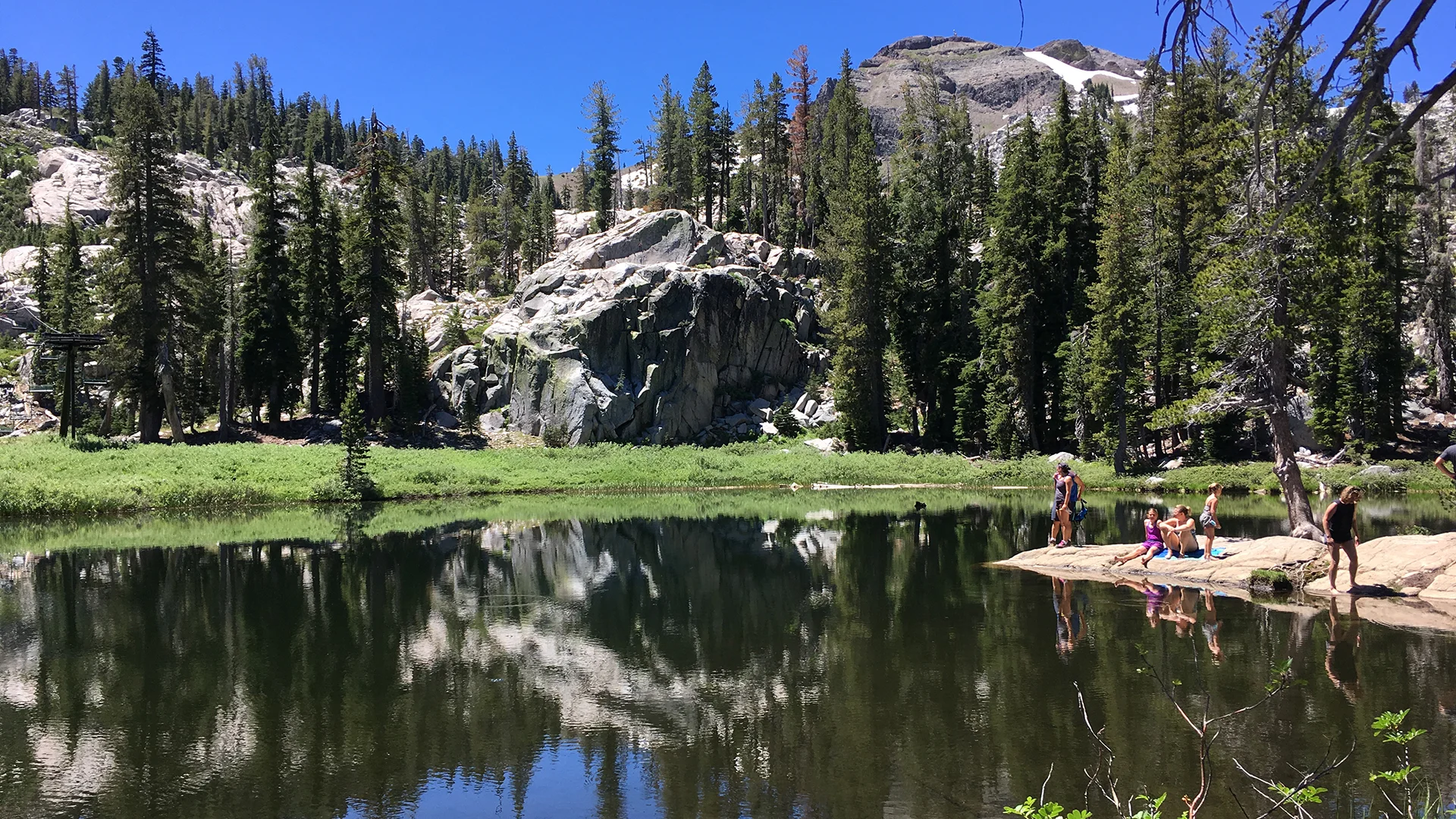 Enjoying Shirley's shores, photo from Squaw .