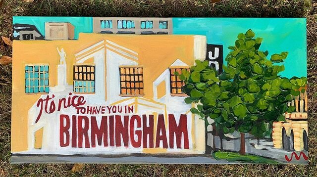 It has been nice to be in Birmingham. I added this piece and a couple more to my website. #nicetohaveyouinbirmingham #bham #localart #localartist #birminghamartist #birminghamart