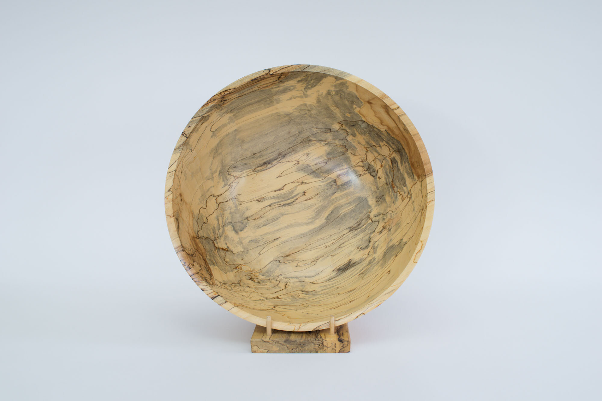 Spalted holly bowl, 15.5" x 5.75"