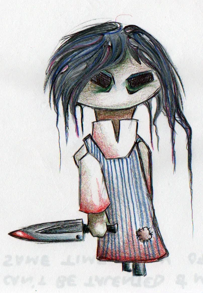 "Shan Kill 2", Inks and Colored Pencils on Paper