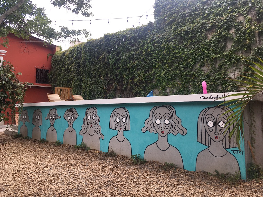  Pool mural in Selina Hostel, Antigua Gautemala  2018 