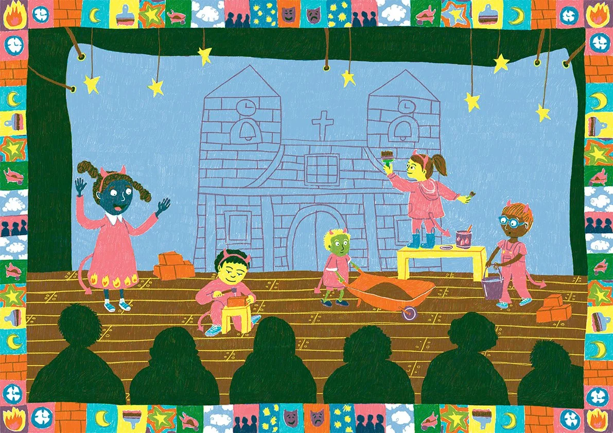  Building a church -  Construyendo la iglesia  