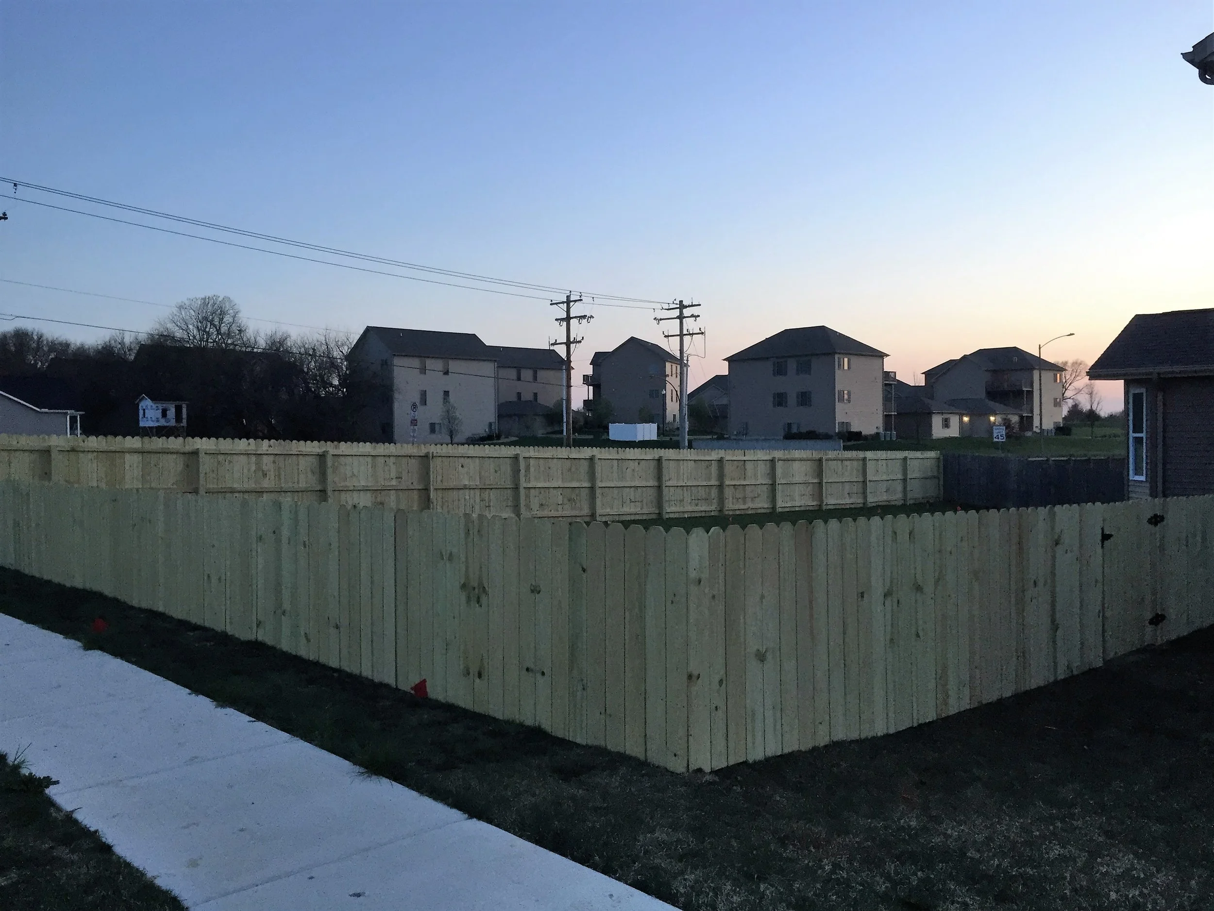  Treated Wood Privacy Fence