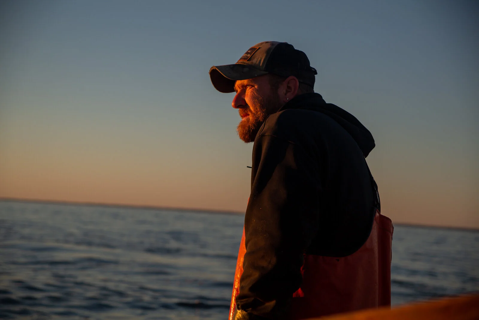  Captain Dale "Simon" Dean of Patuxent River Seafood pausing for a moment durng a day of oystering, Wednesday, Nov. 7, 2018 in Solomon Island, MD. As a part of the Dock to Dish nonprofit program, this local waterman supplies oysters to nearby restaur