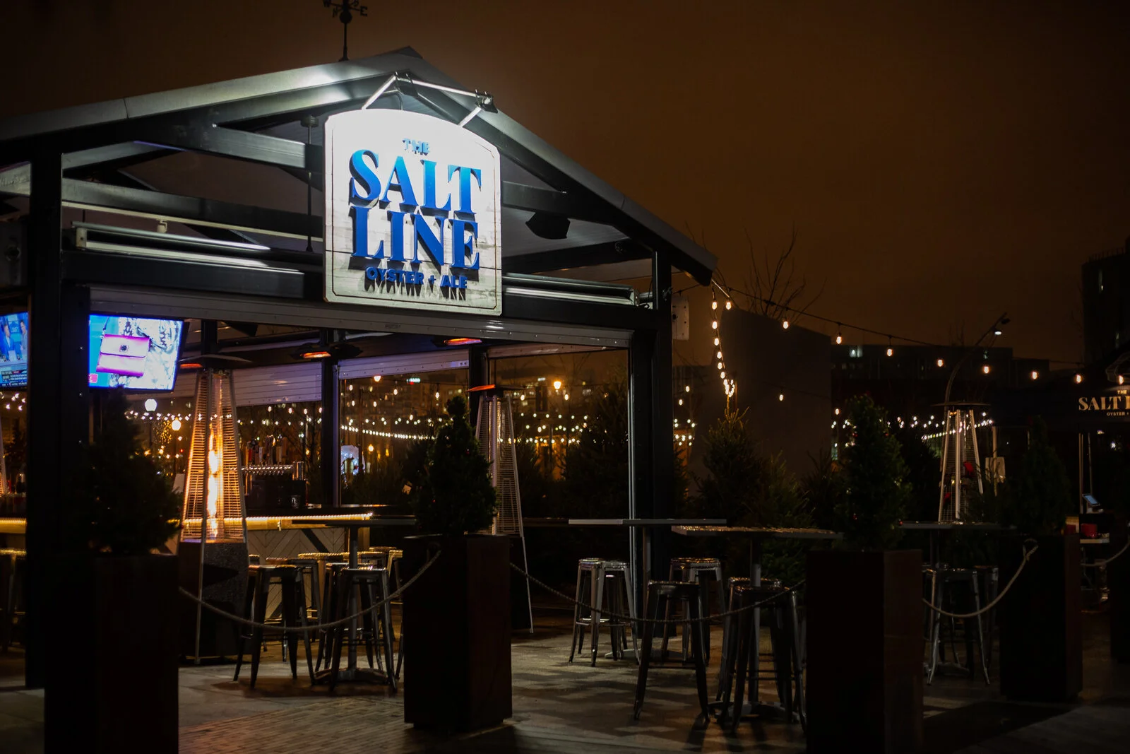  The Salt Line light up, ready for an evening of dinners in Washington D. C. on Sunday, Dec. 2, 2018. The Salt Line is a part of the nonprofit Dock to Dish that matches local, sustainable fishermen with restaurants in efforts to streamline and uncomp