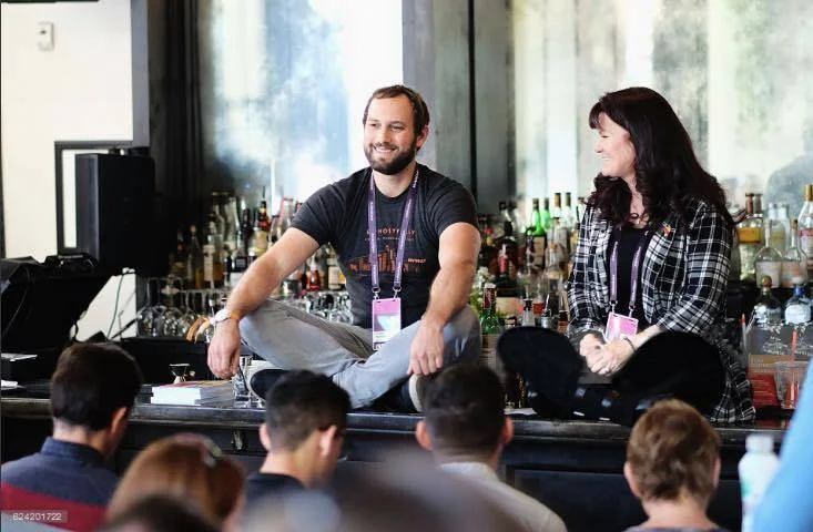 Here is Jasper teaching a workshop at the 2016 Airbnb Open, where we met.