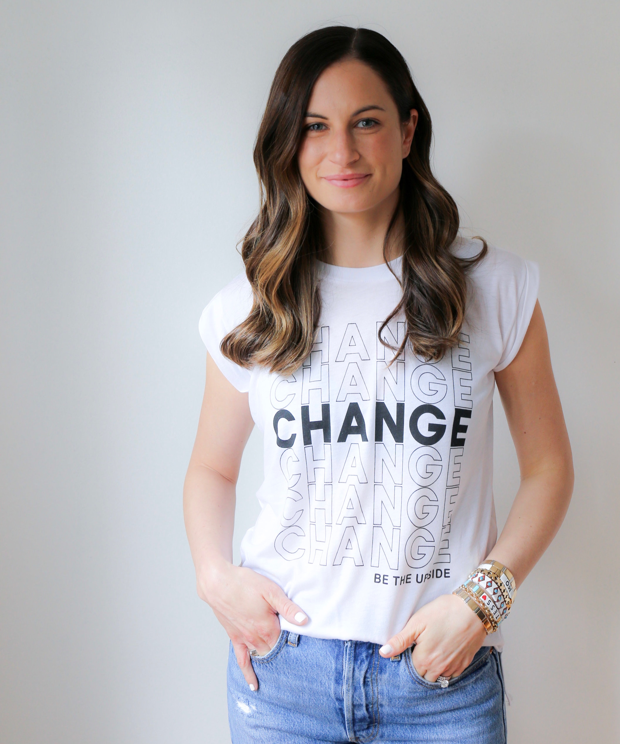 Jennie Monness photographed by Alexis Mera . and shirt design by Erin Halper .