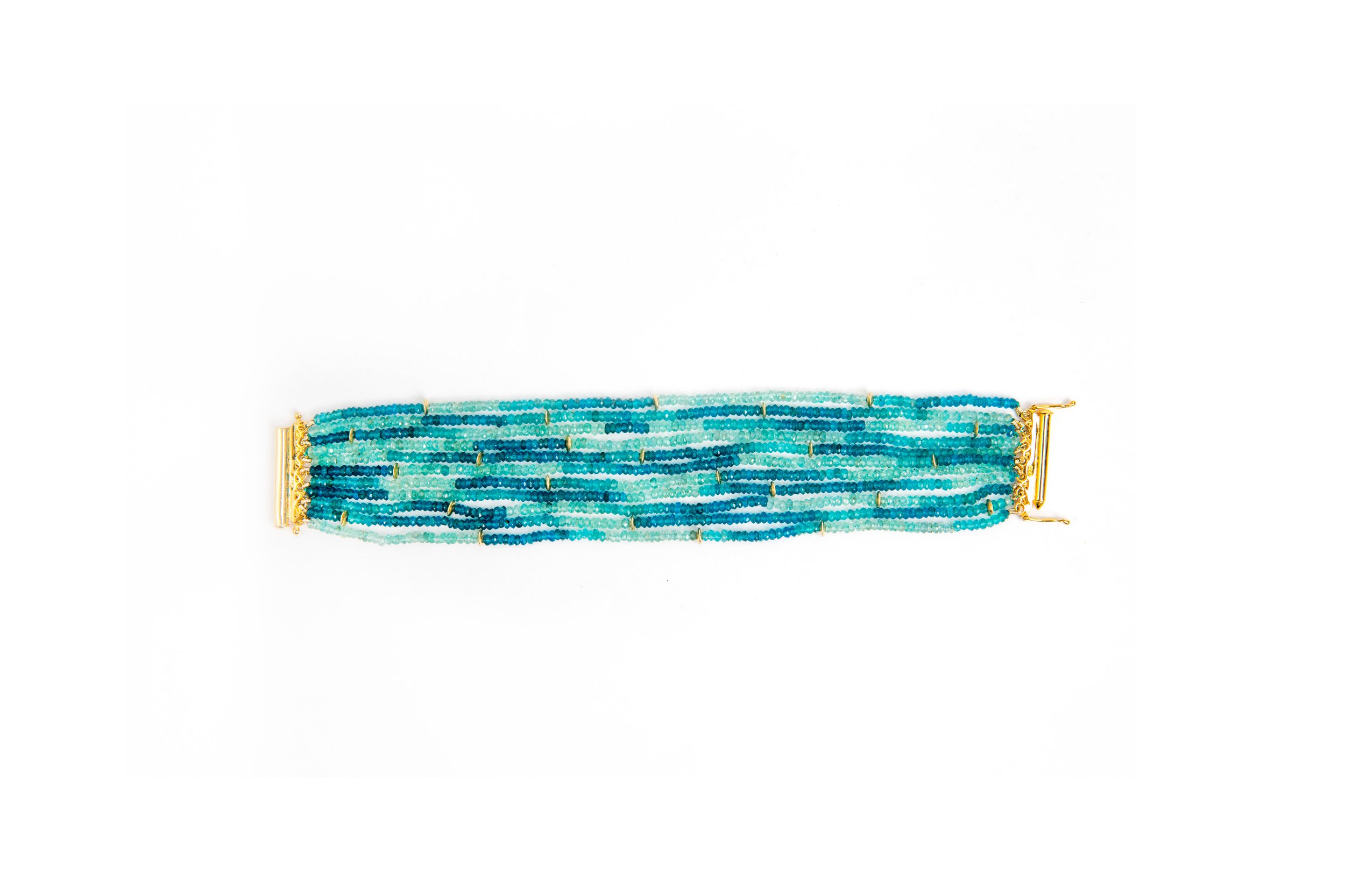 Apatite Gemstone Statement Bracelet