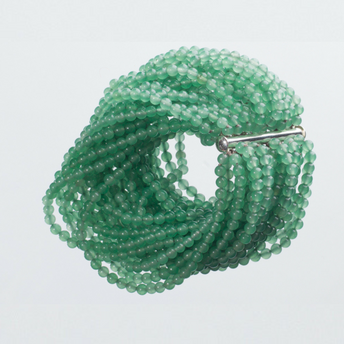 Green Jade Multi-Strand Gemstone Bracelet
