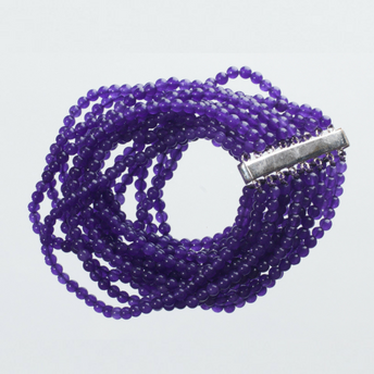 Purple Jade Multi-Strand Gemstone Bracelet