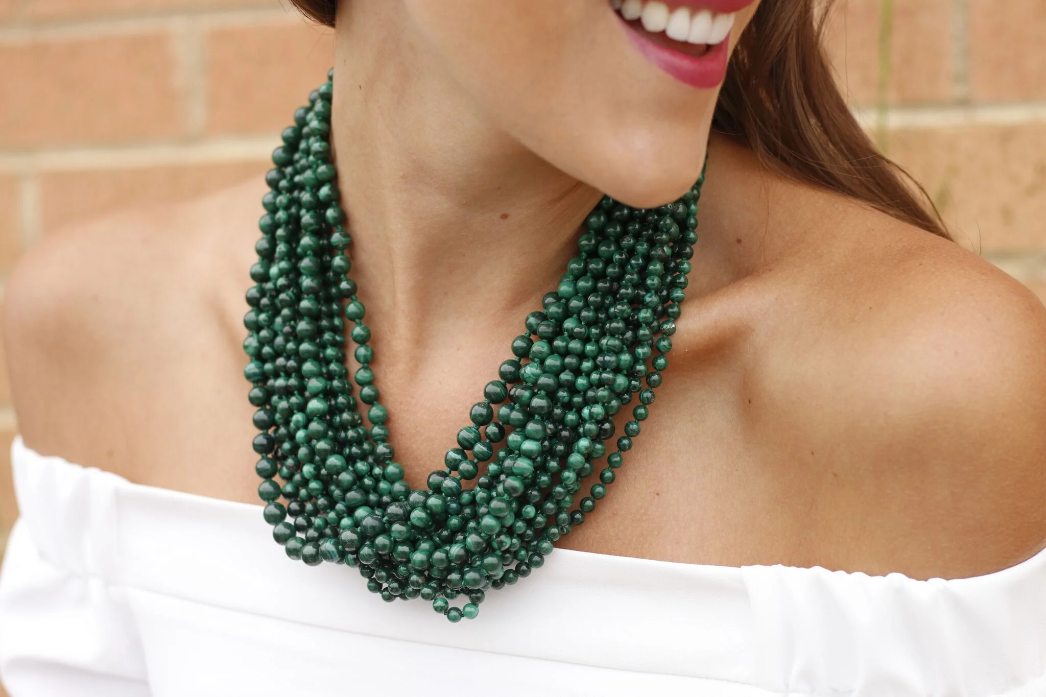 Striking Malachite Gemstone Necklace