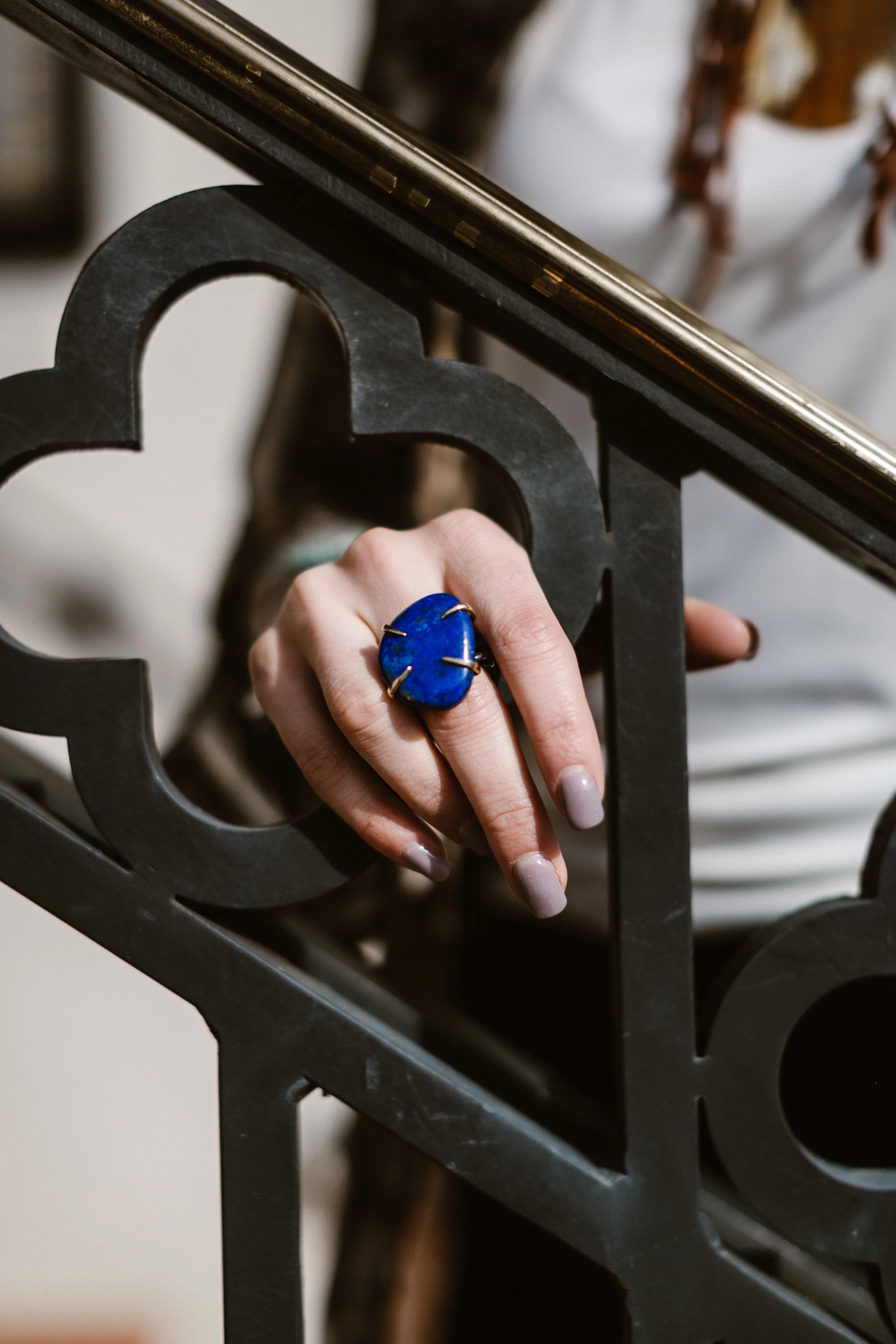 Lapis Lazuli Silver And Gold Ring