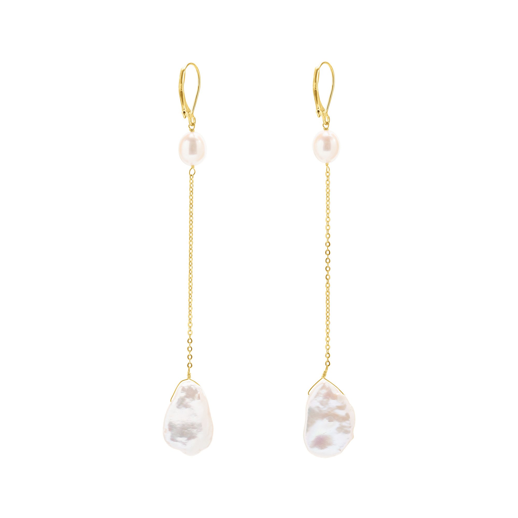 Keshi Pearl Drop Earrings