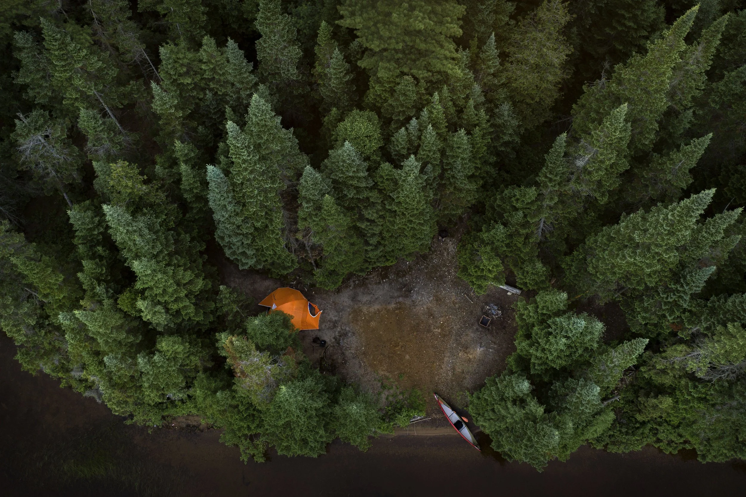 Solo camping on Canis Bay Lake in Algonquin Park