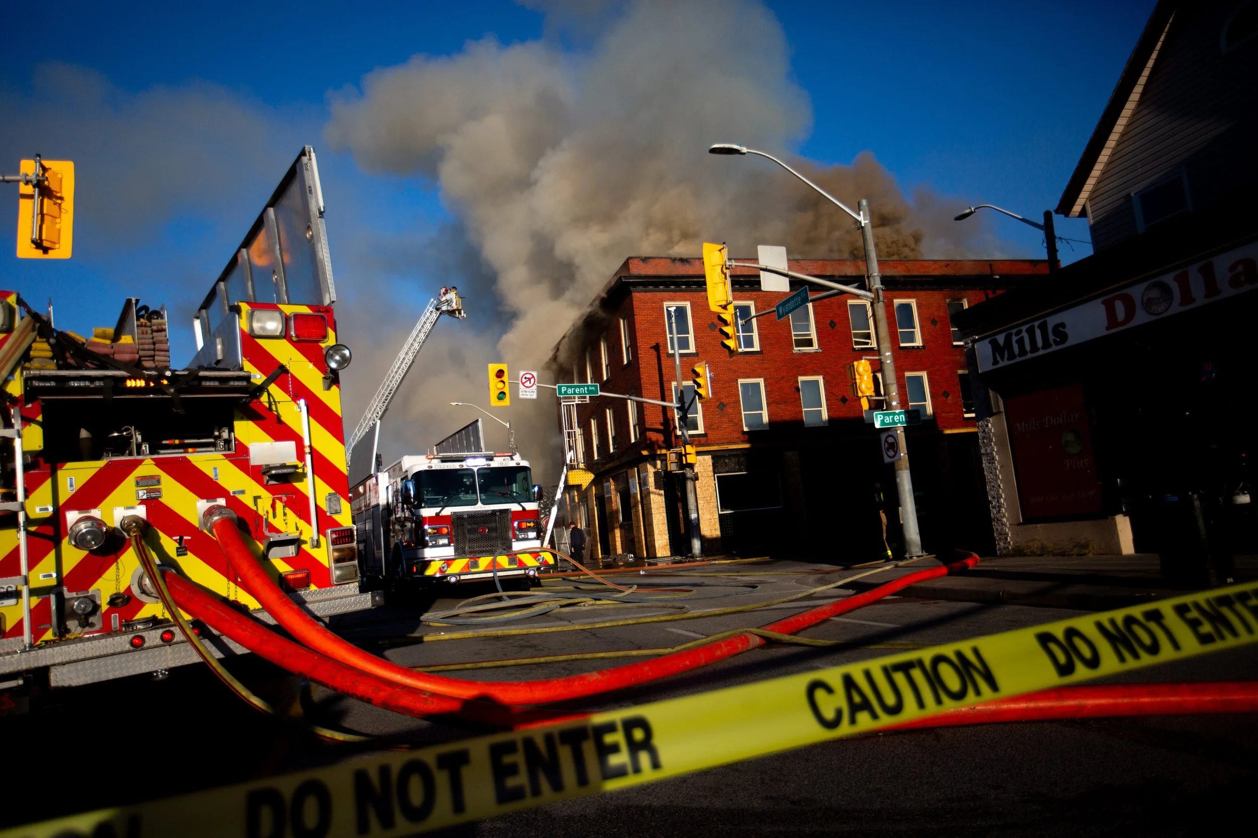  A fire at an historic building on Wyandotte.  The empty building was slated to become a boutique hotel and boosted hopes for the revitalization of the neighbourhood. 