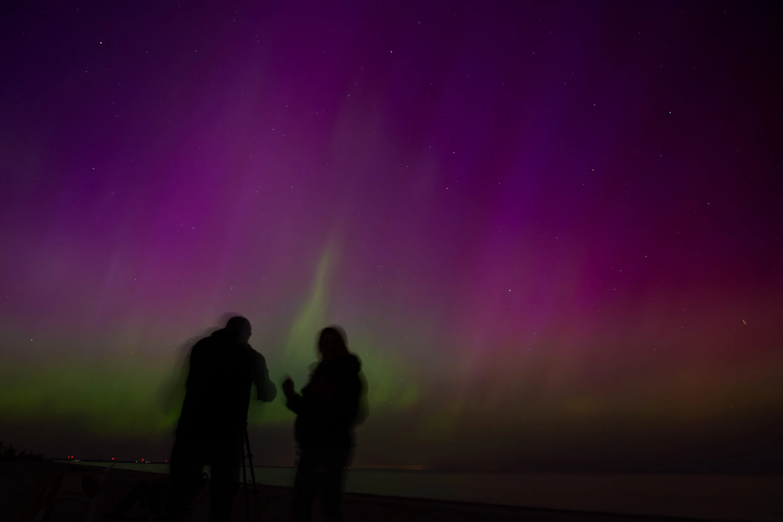 The second incredible celestial event to occur this year, the Northern Lights appeared across most of North America in mid-May.  These were captured on the beach at Rondeau.  