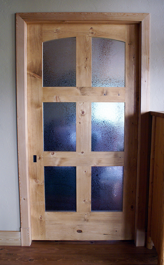 Interior pocket door.