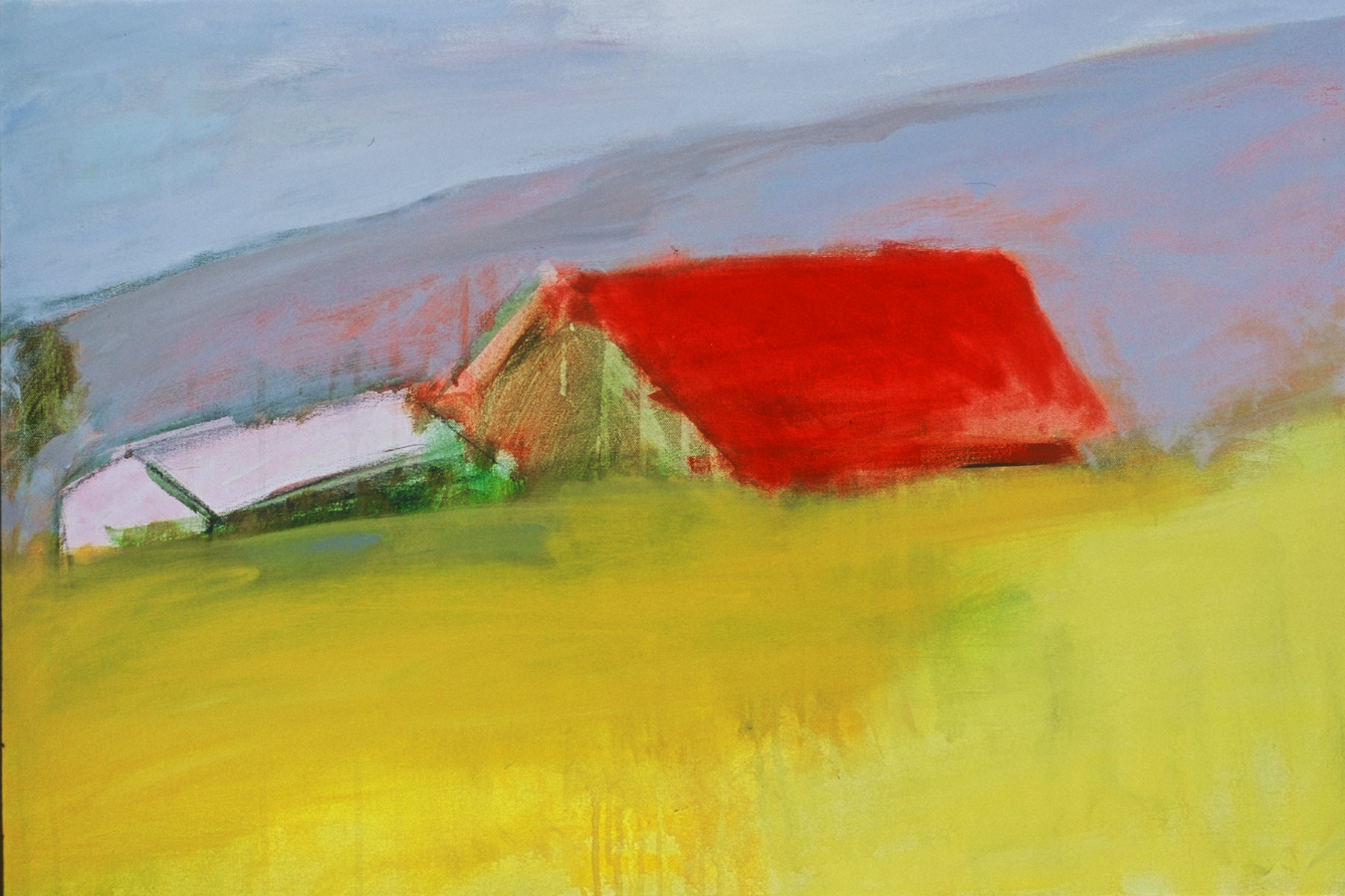 Barn, acrylic on canvas