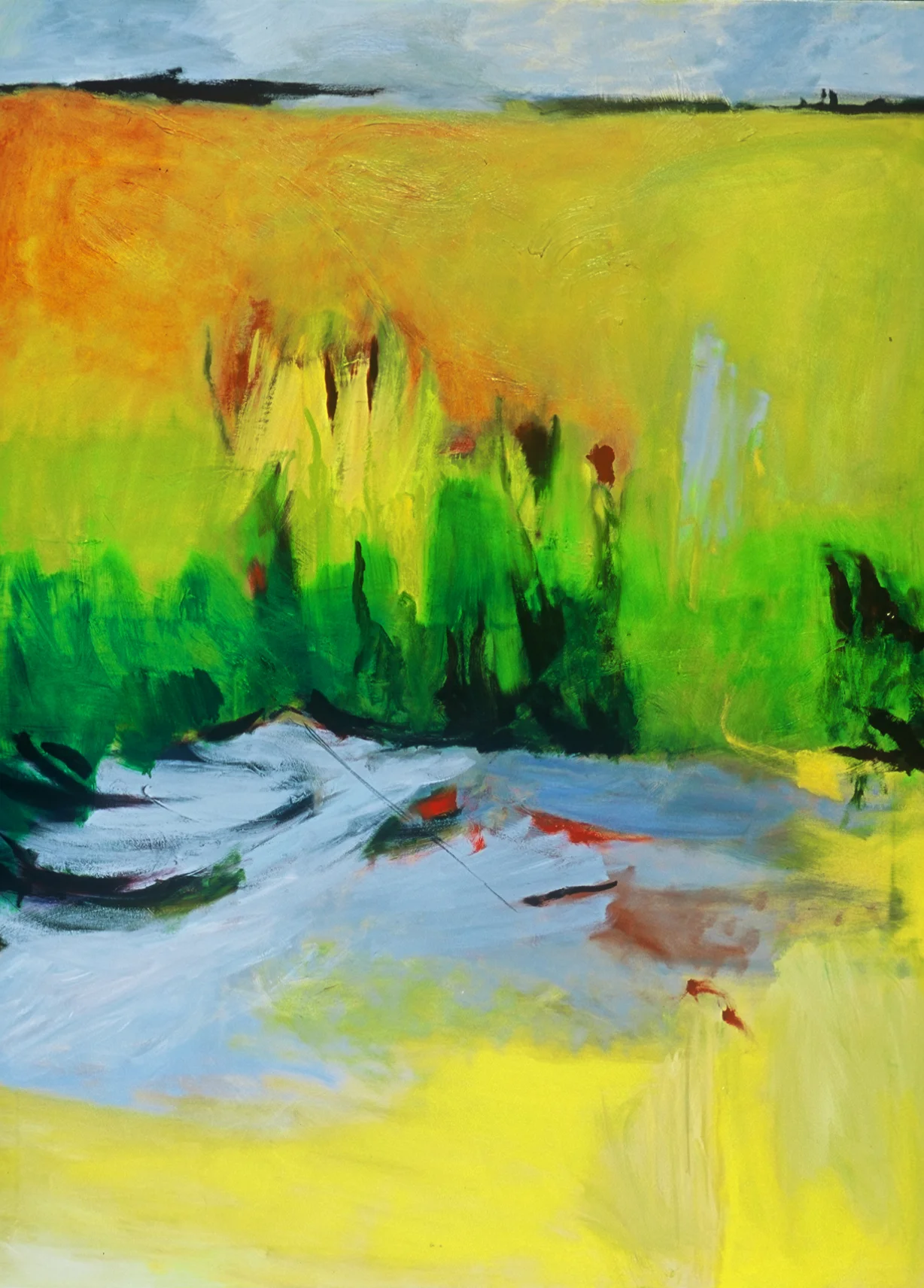 Run Off, acrylic on canvas