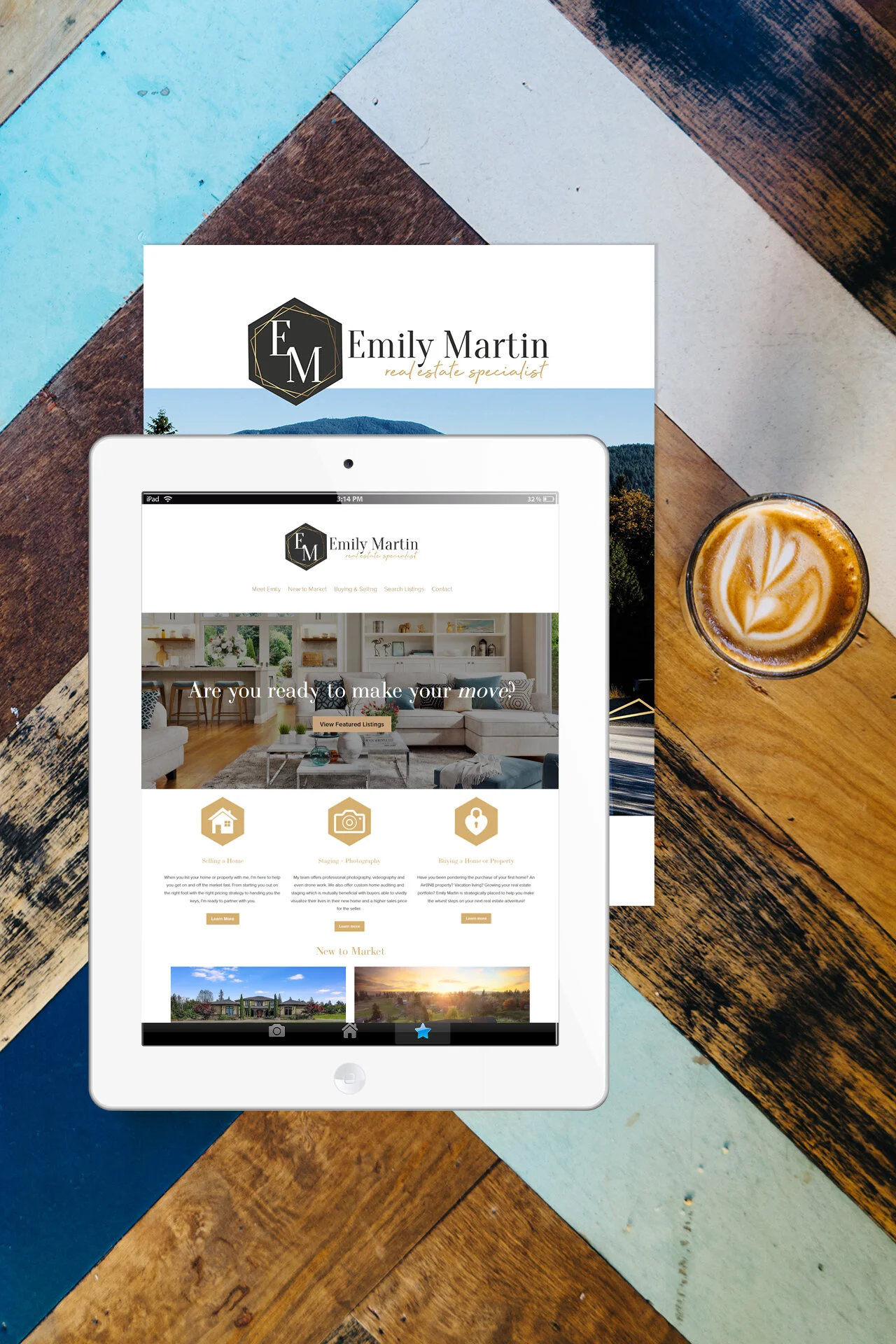 Web Design &amp; Branding for Emily Martin Homes