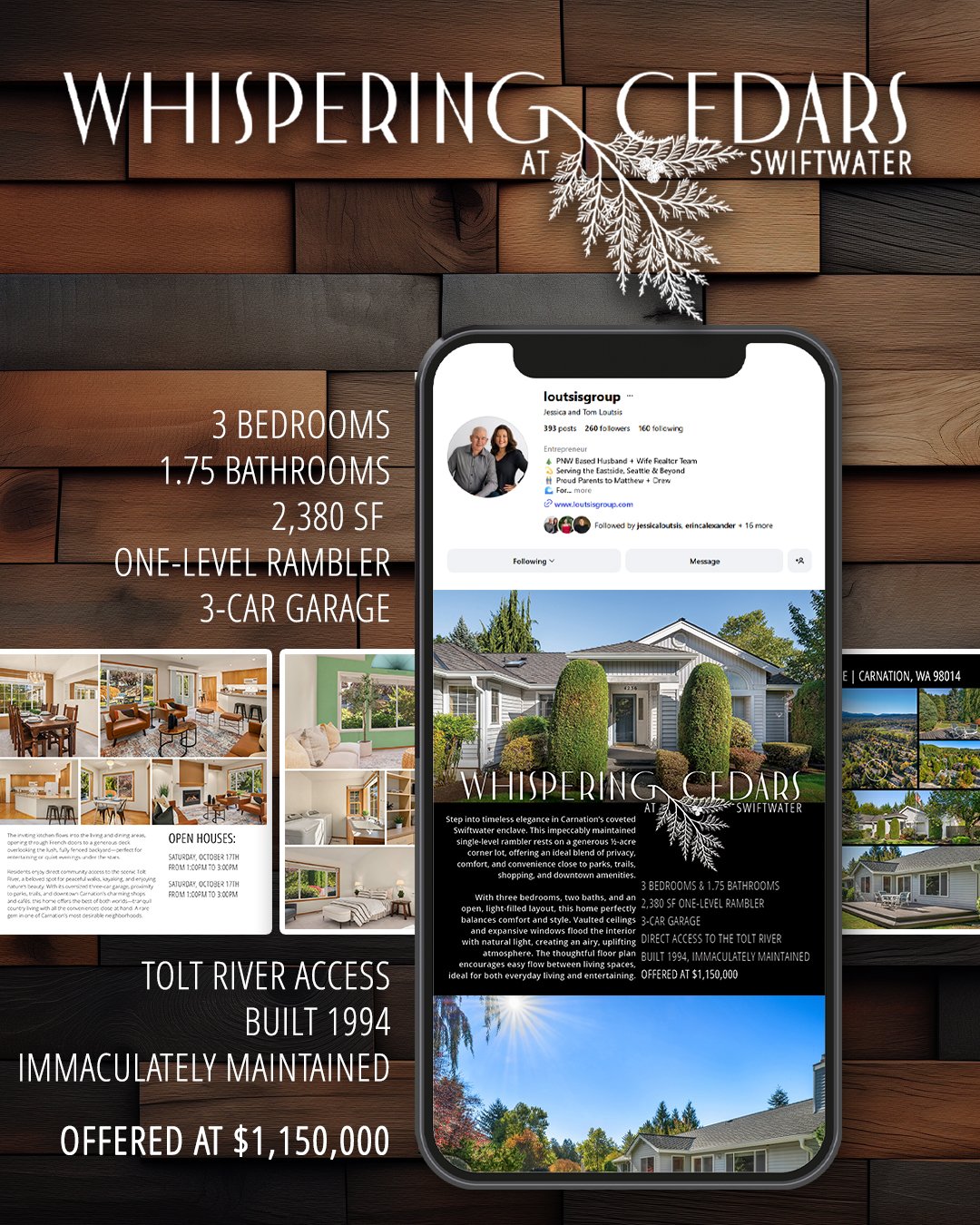 I design a lot of logos for real estate agents, but my absolute favorite logos to create are when I get to brand a home or property. And this one, has to be one of my favorites! 

Introducing: Whispering Cedars at Swiftwater

Experience timeless eleg
