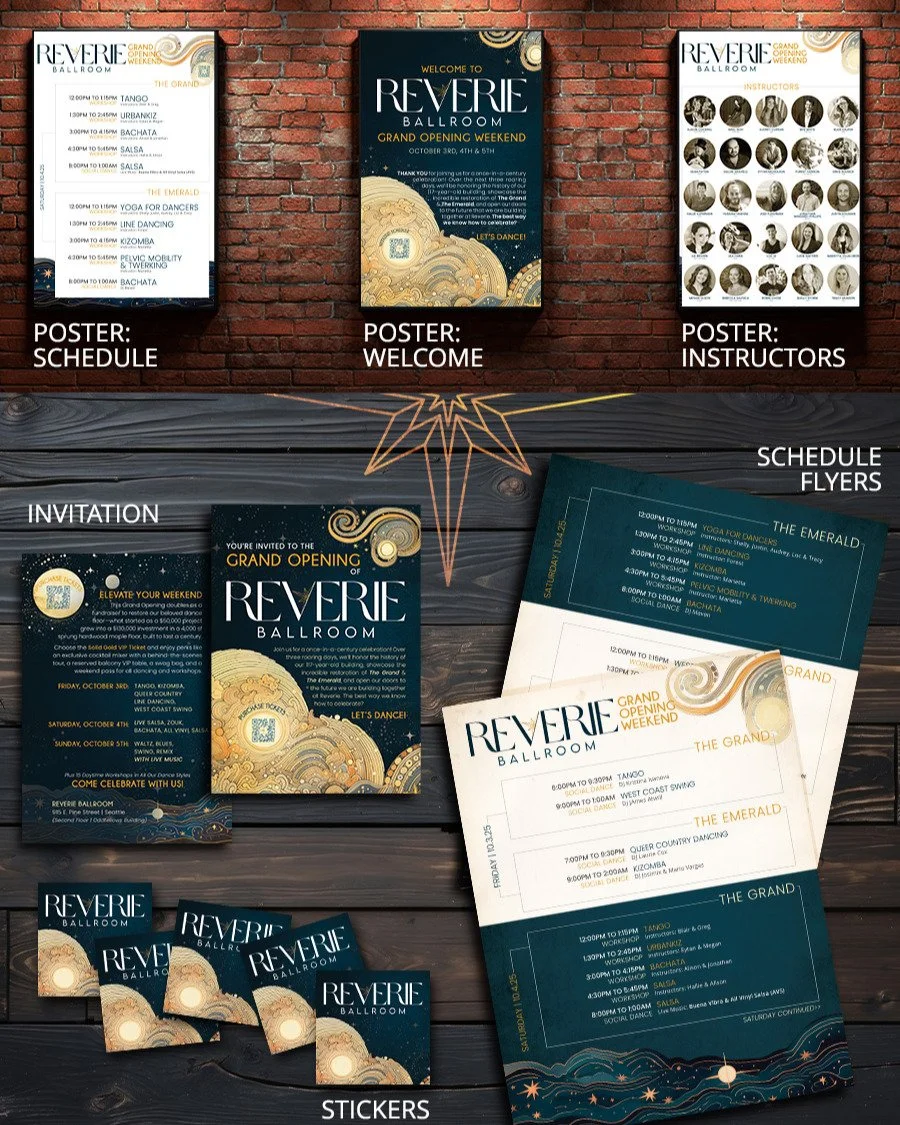 The GRAND OPENING Party for Reverie Ballroom is this weekend! 

Join us for a once-in-a-century celebration of our 117-year-old building and the stunning restoration of The Grand &amp; The Emerald. Over three unforgettable days, we&rsquo;ll honor the