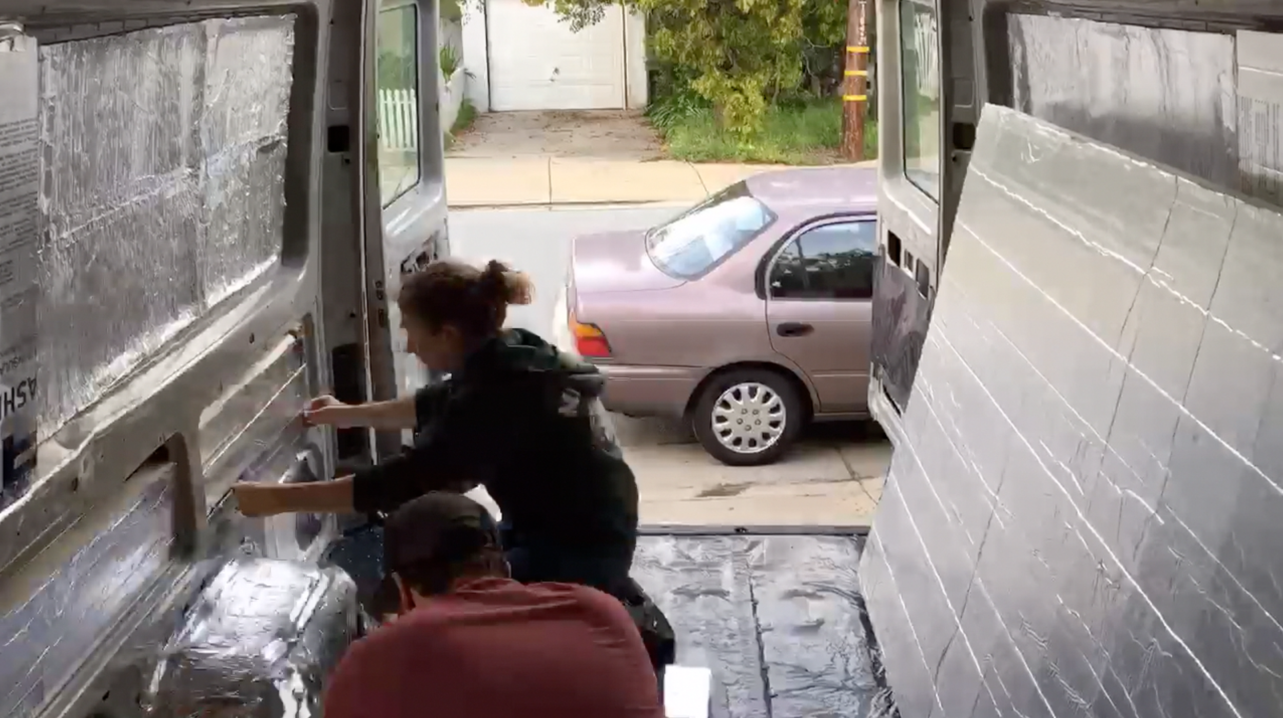 Installing the Thermasheath block foam insulation