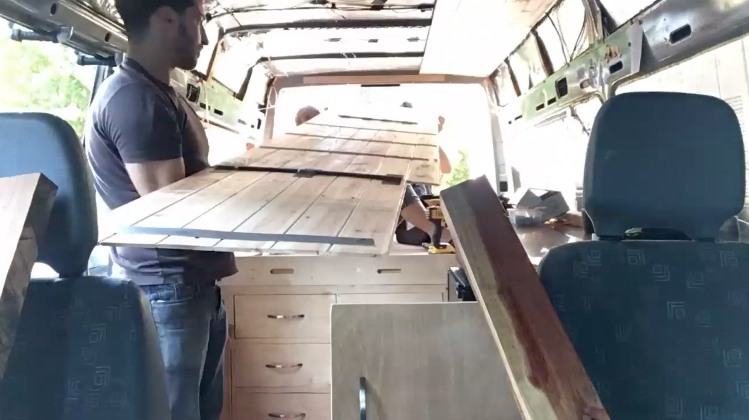 Pro tip: Use gorilla tape on the back to keep the cedar planks together