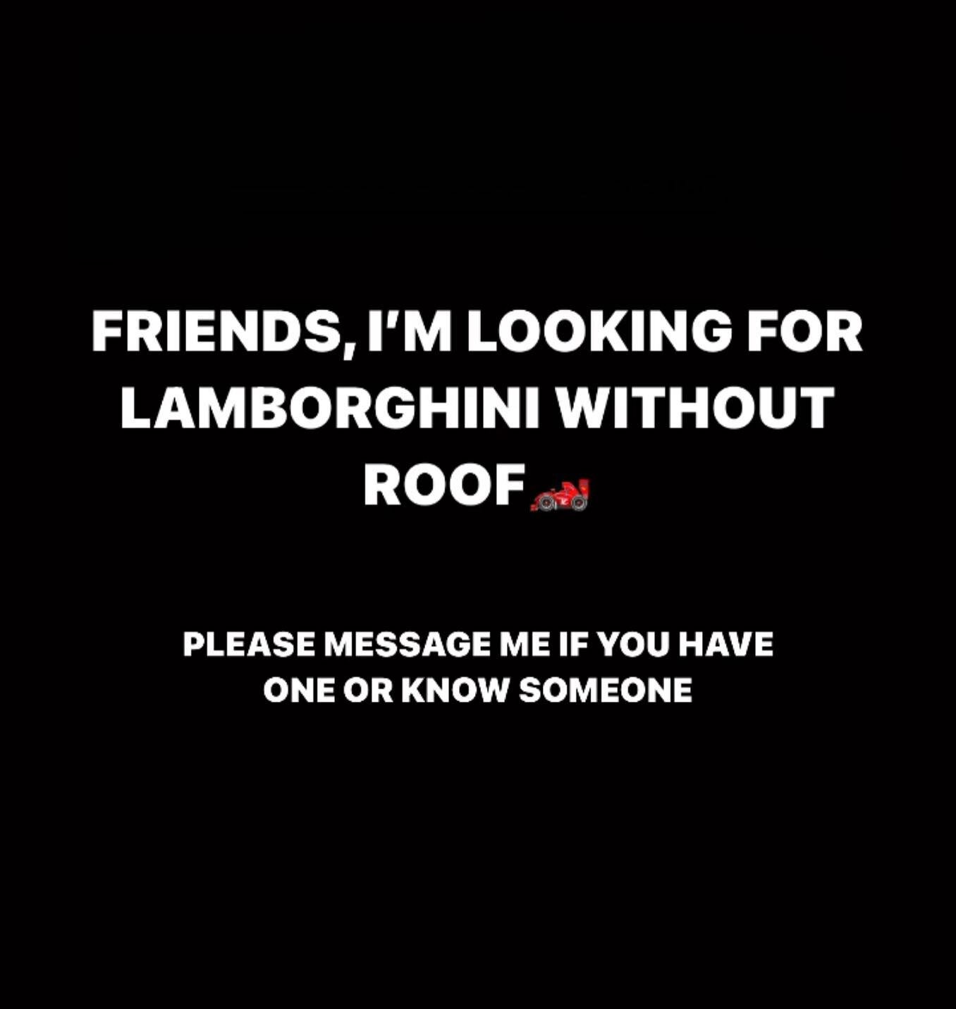 Hey everyone! 
I&rsquo;m looking for a Lamborghini without roof for a Barbie promo video. If you have one or you know someone who has one please message me! 🏎️

Thank you! 

_
_
_
_
#chicagovideographer #chicagophotographer #chicagoartist #chicago #
