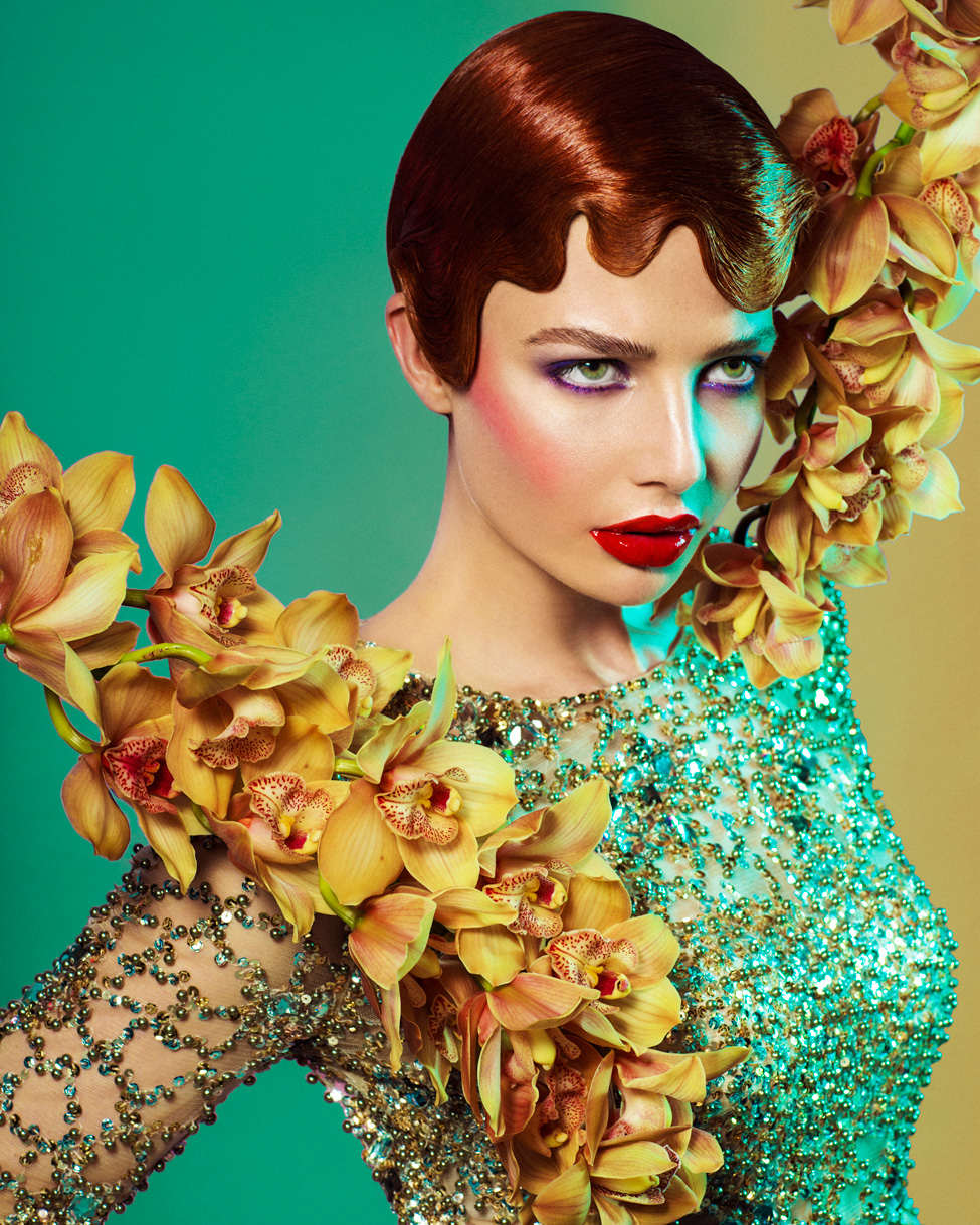  A shot from Michael Beel's winning portfolio for New Zealand Hairdresser of the Year 2015   Makeup:&nbsp;Kiekie Stanners Photo:&nbsp;Jessica Sim Styling:&nbsp;Dan Ahwa  