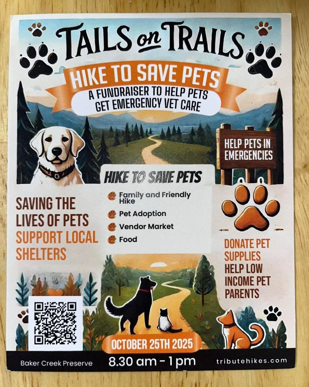 One of our clients has a wonderful fundraiser this weekend to help pets in need. If you enjoy hiking, please register at tributehikes.com.  This all started as a tribute to his cat Mia and we hope to help as many pets that may need sudden care.
