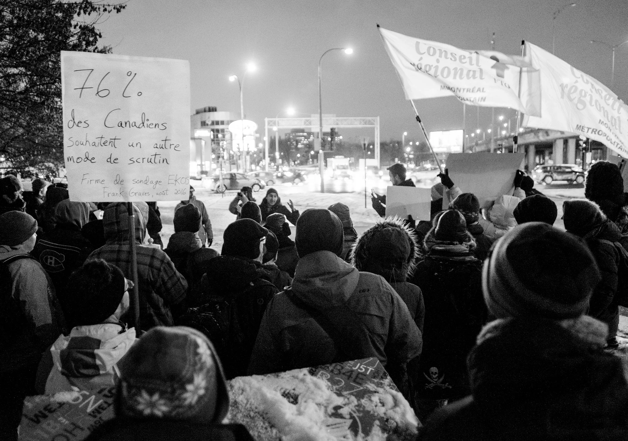 " Protest Against Trudeau Abandoning Electoral Reform (Montreal) " by Jeremy Clarke is licenced under CC SA 2.0.