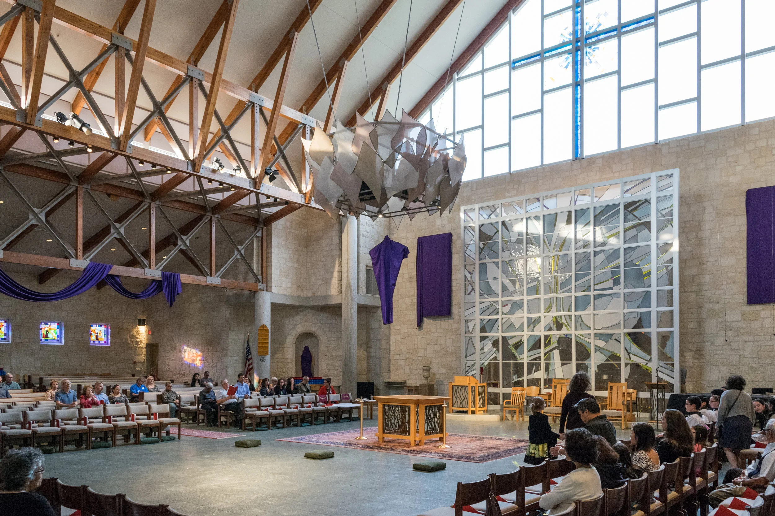 Altar Cross veiled after Good Thursday