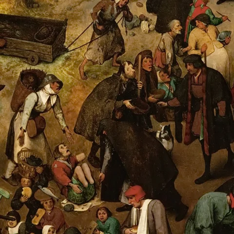 Detail: Bruegel, The Fight Between Carnival and Lent (1559)