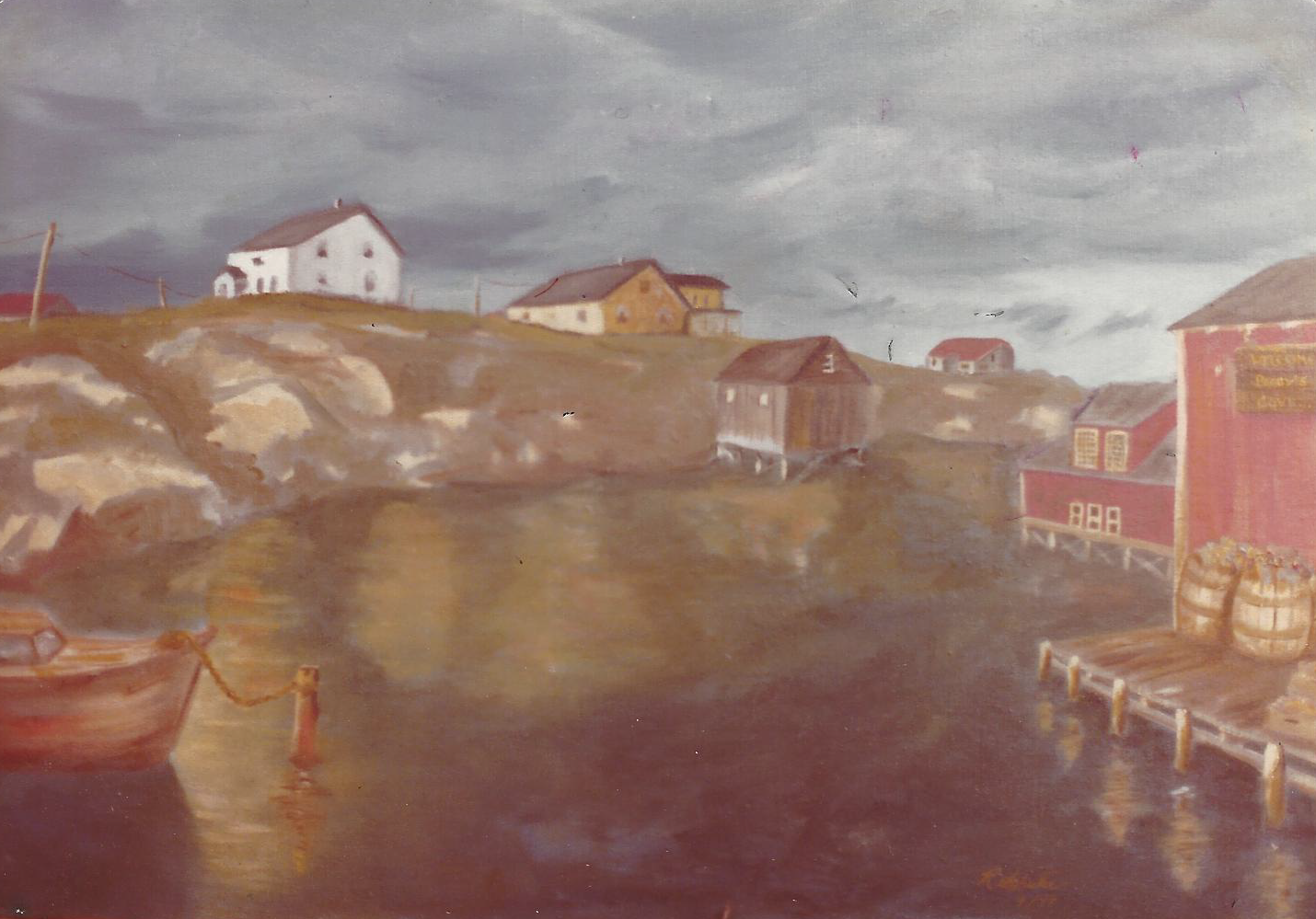 Peggy's Cove, Nova Scotia; Oil on Canvas