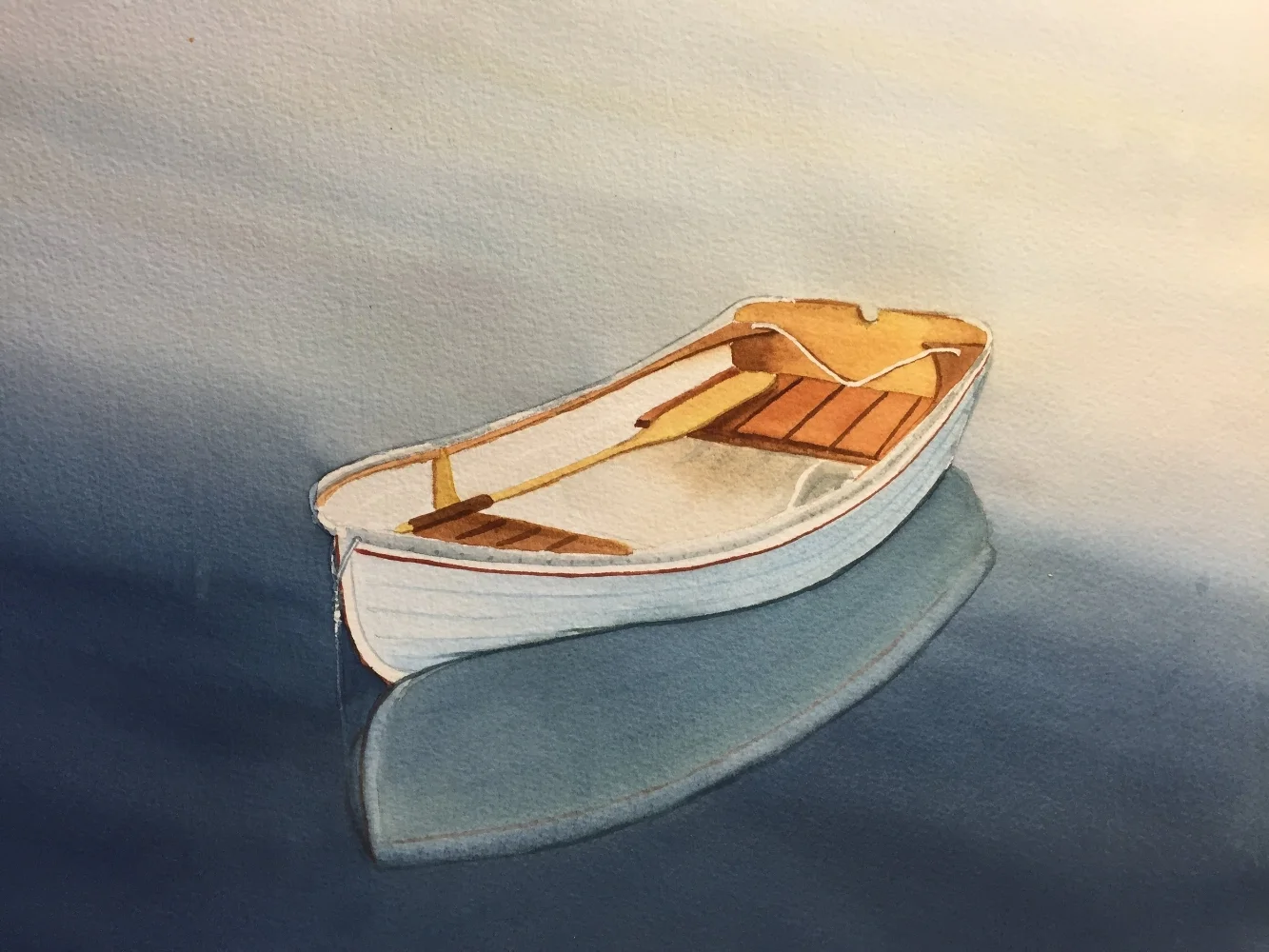 Peacefully Calm; Watercolor