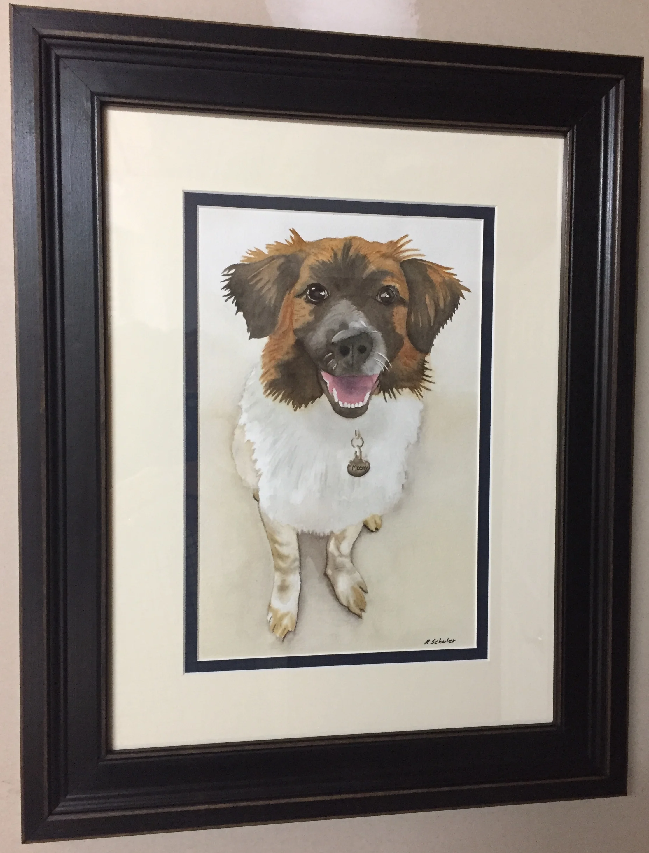 Portrait of Moony, framed