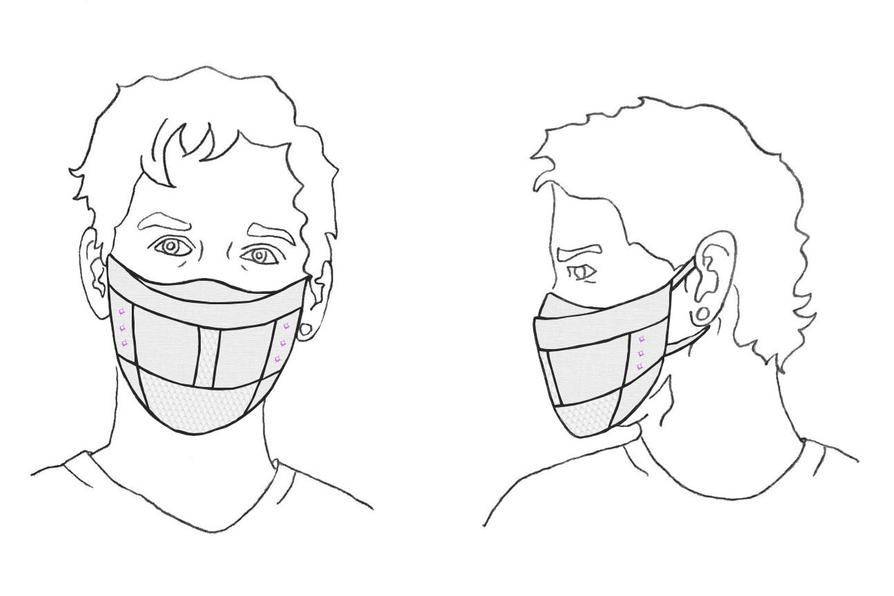 Final design sketch for the masks