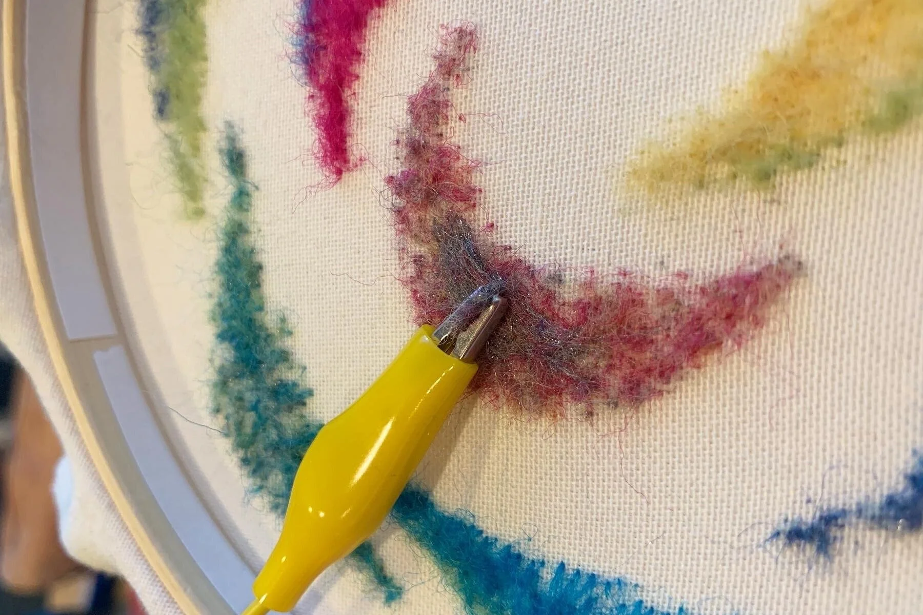 The back of the felted patches.