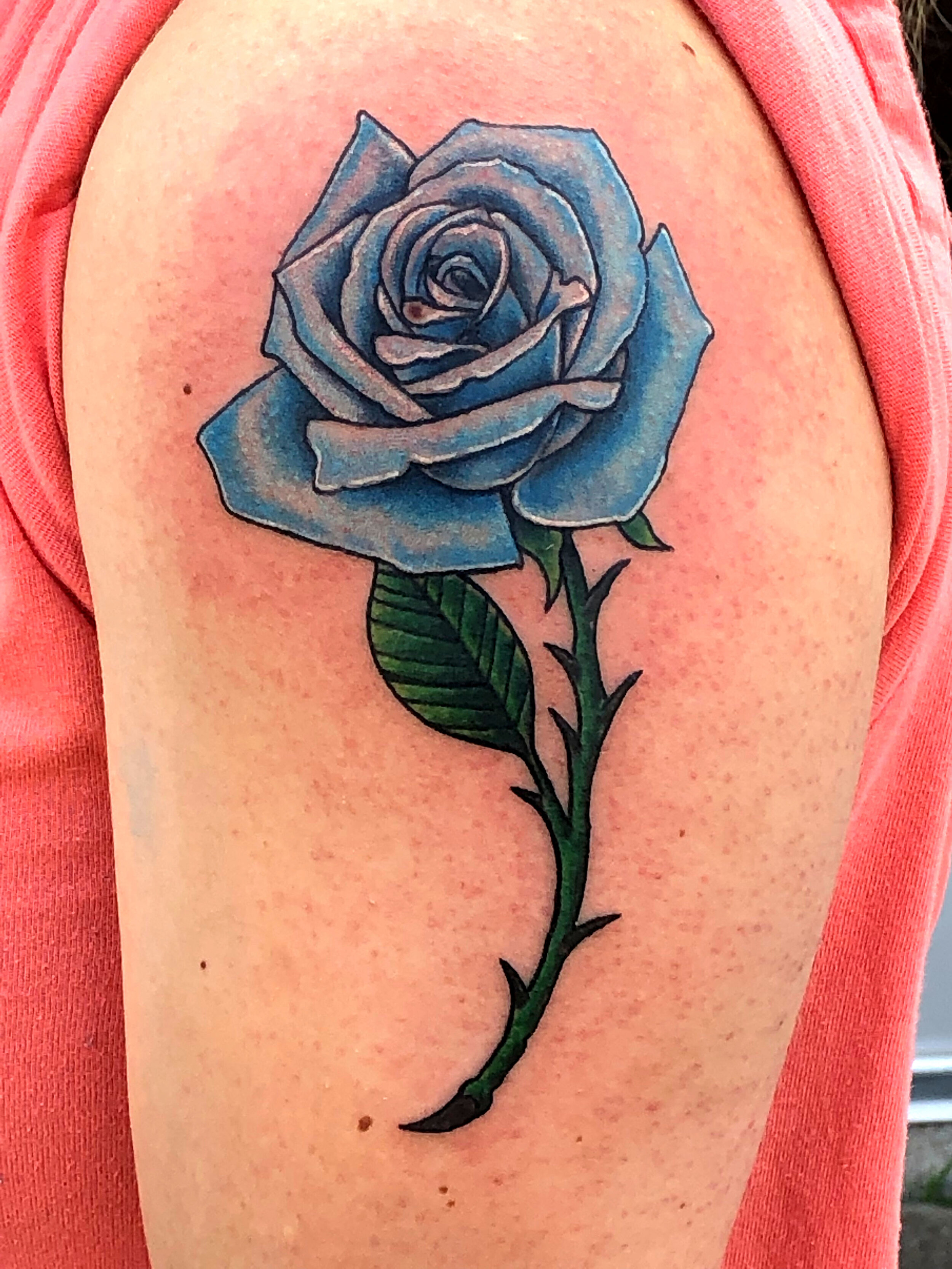 Blue Rose Tattoo — Lighthouse Tattoo