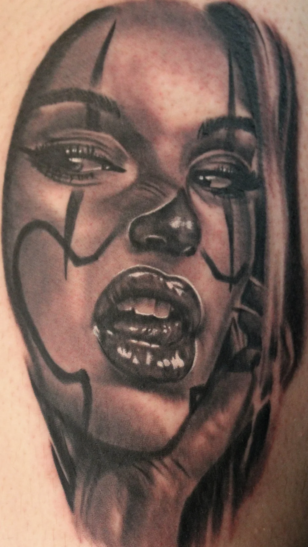 Cholo Clown Girl Tattoo — Lighthouse Tattoo