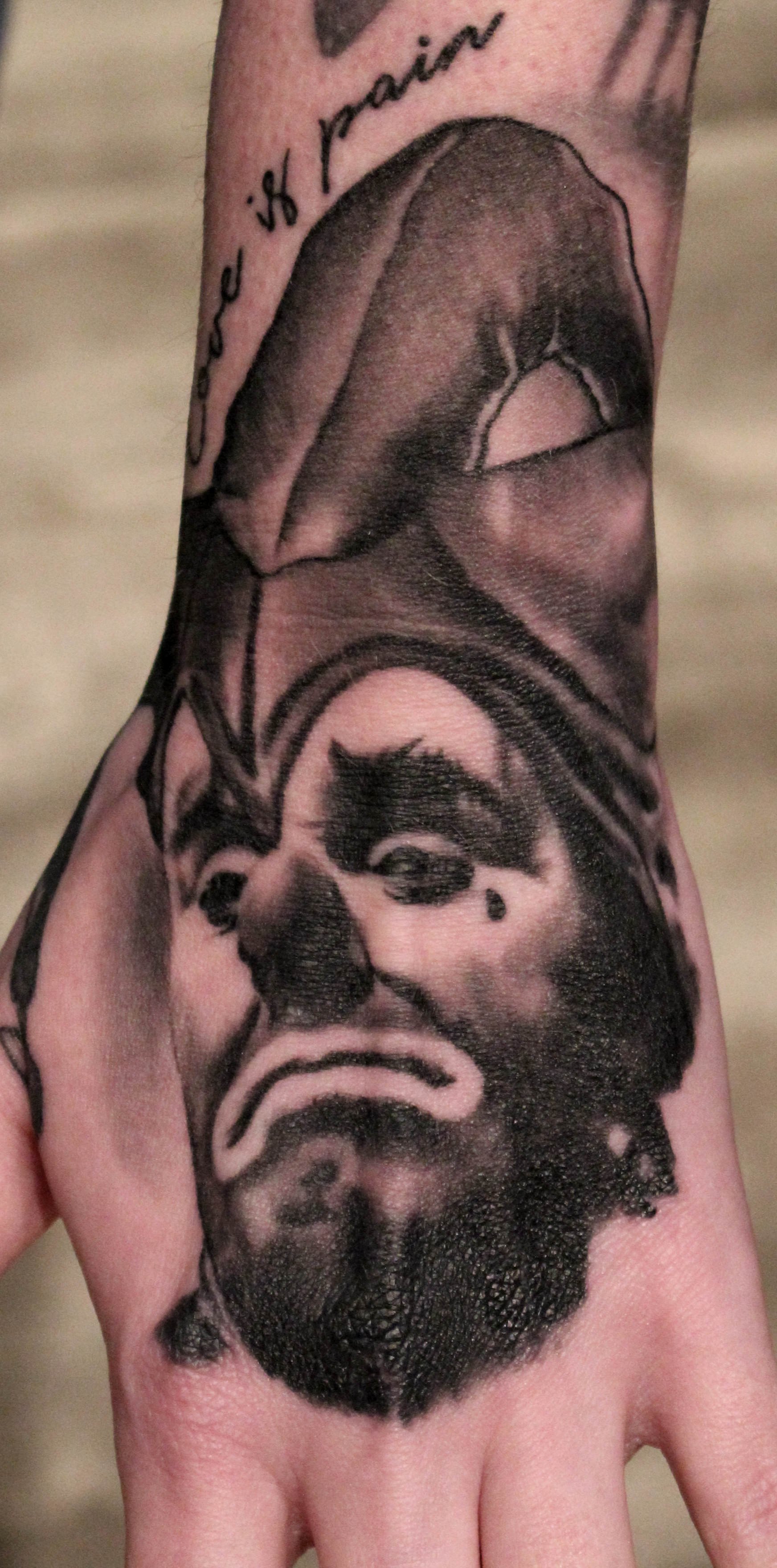 Odin, one of my own tattoo designs coming to life on skin, loved tatto