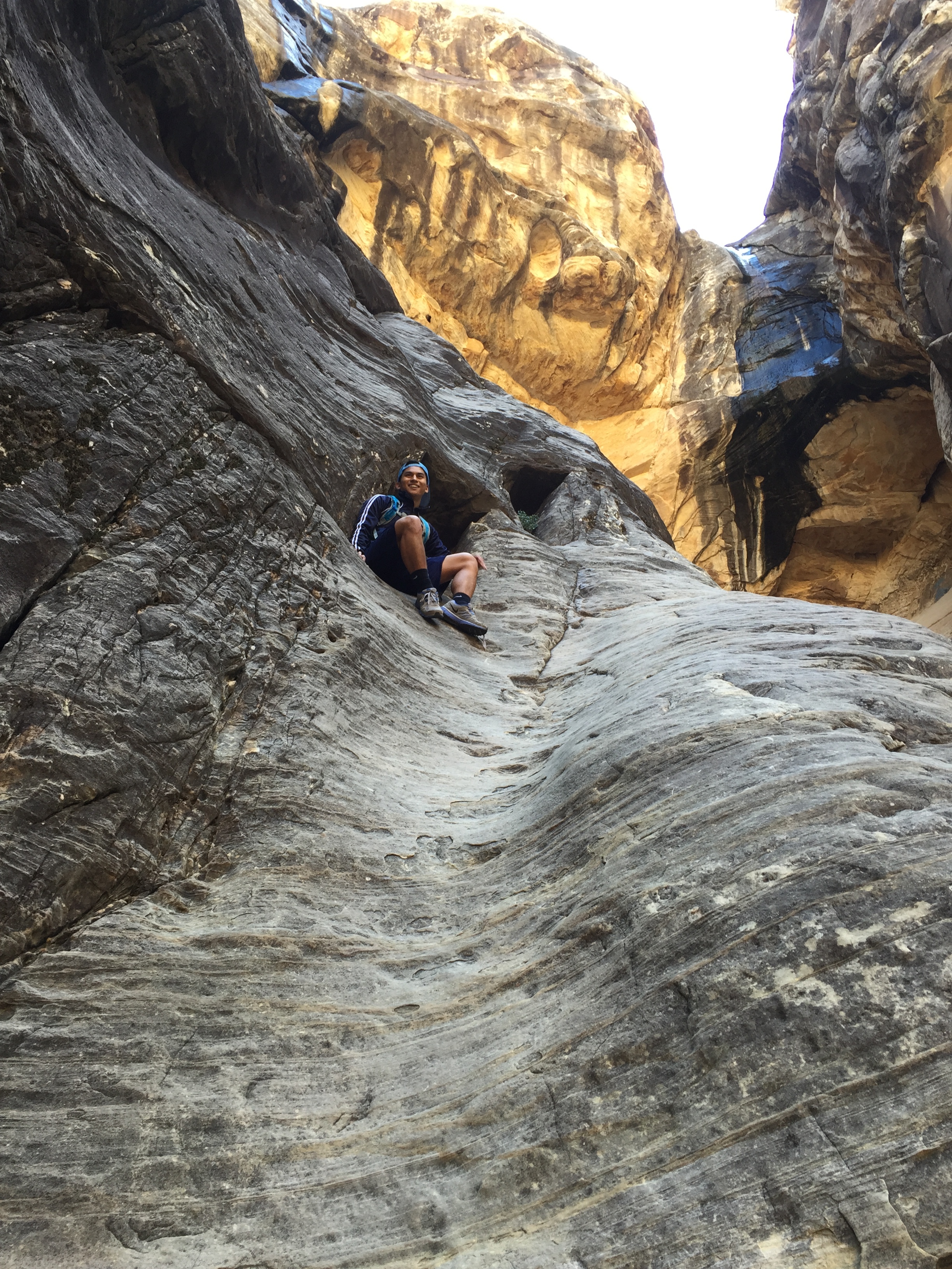 This is the sketchy part of the hike. 