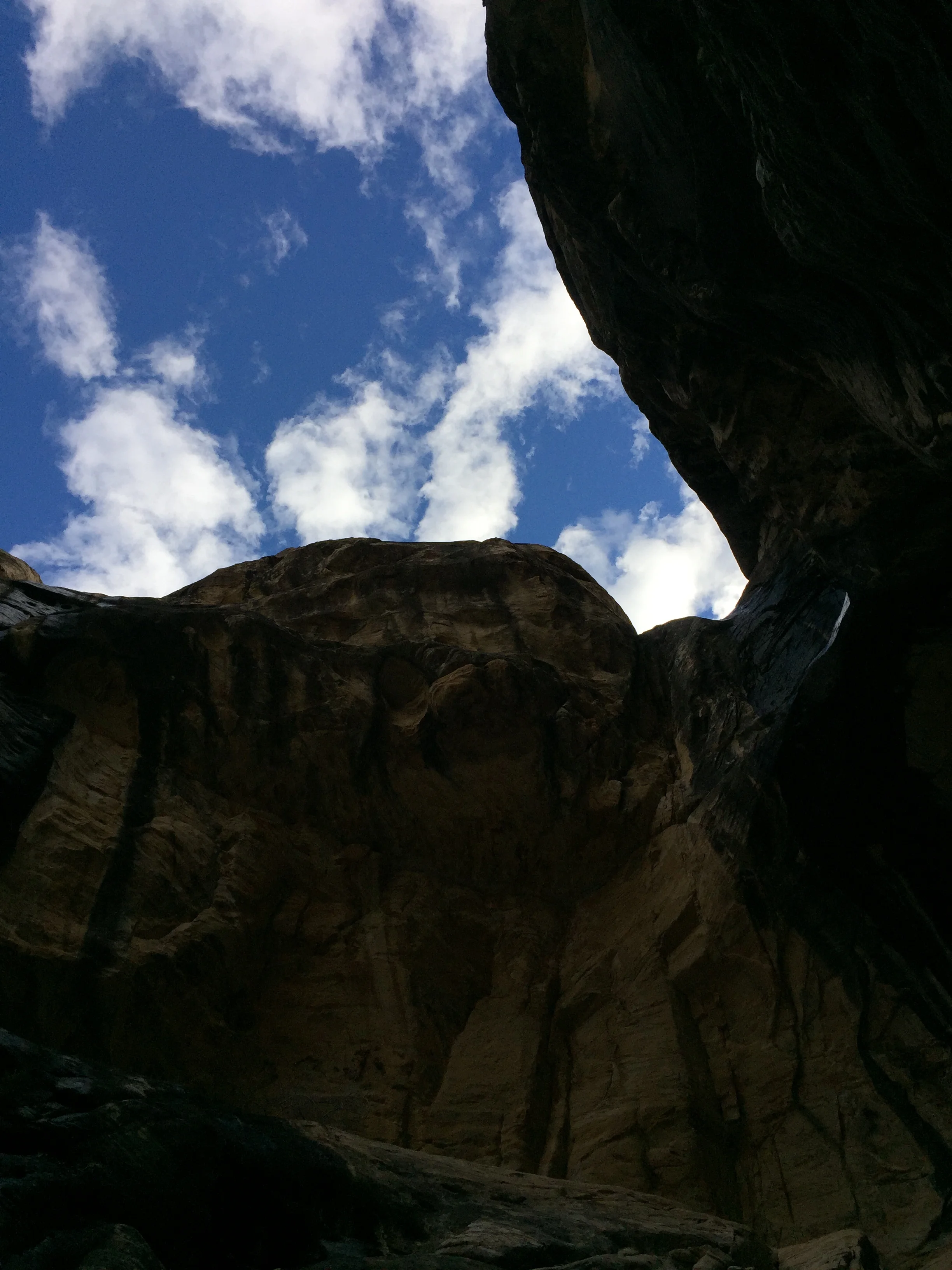 Looking up from the top!