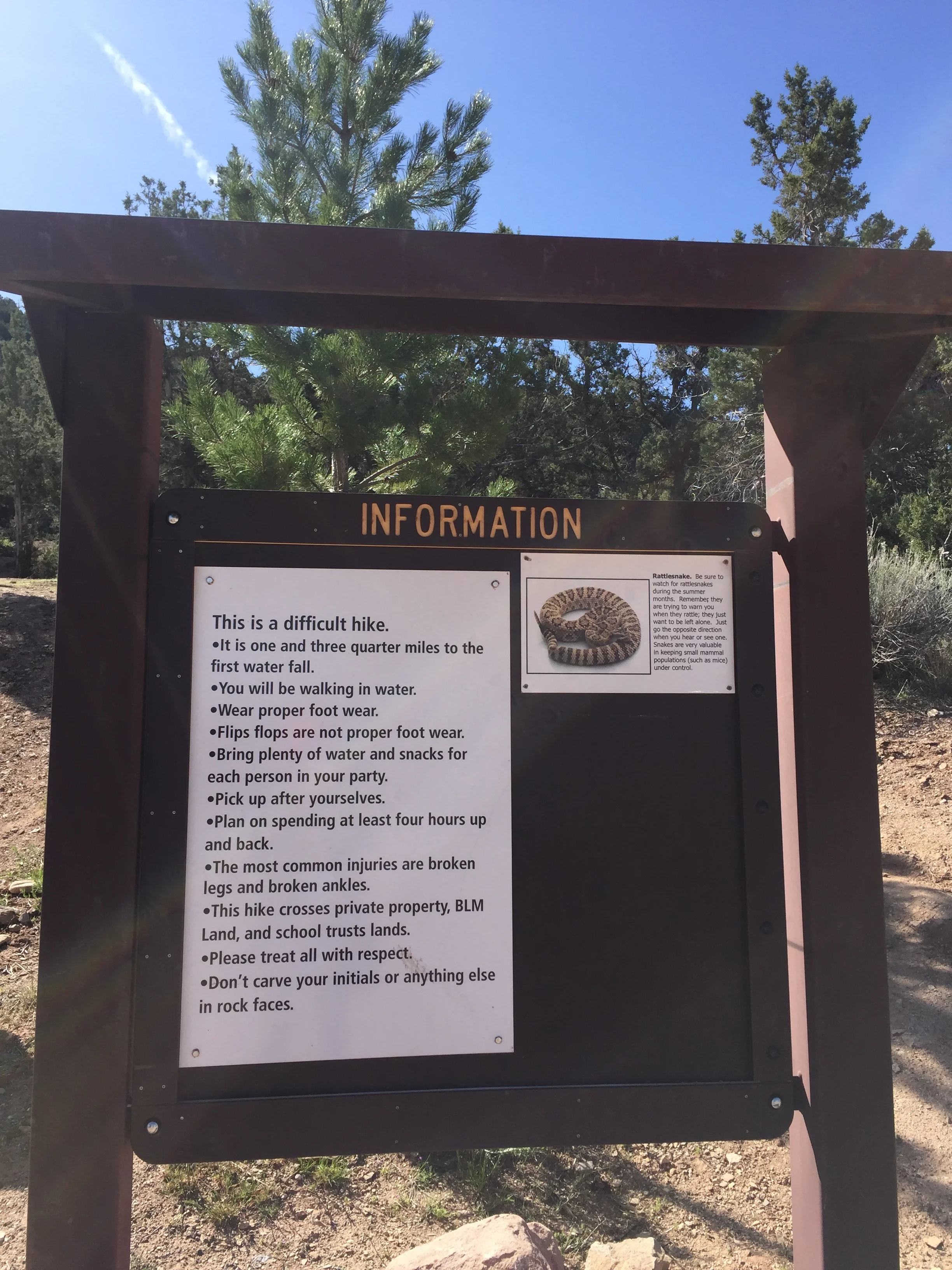 Beginning of the trail. 