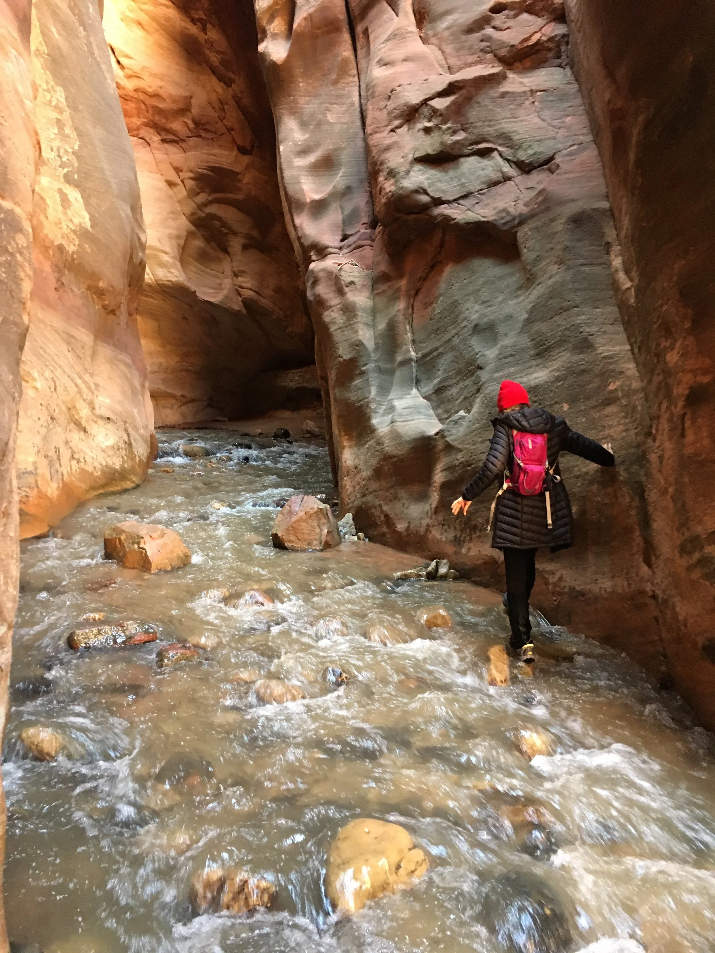 Inside the canyon. 
